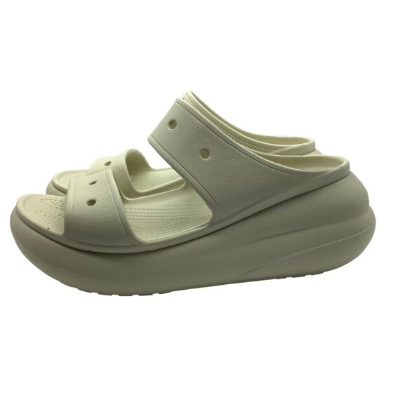 Crocs Unisex Classic Mega Crush Sandals Cream Women Size 9 Lightweight Slip-On - Picture 5 of 8